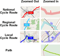 Key to OpenStreetMap Cycle Maps